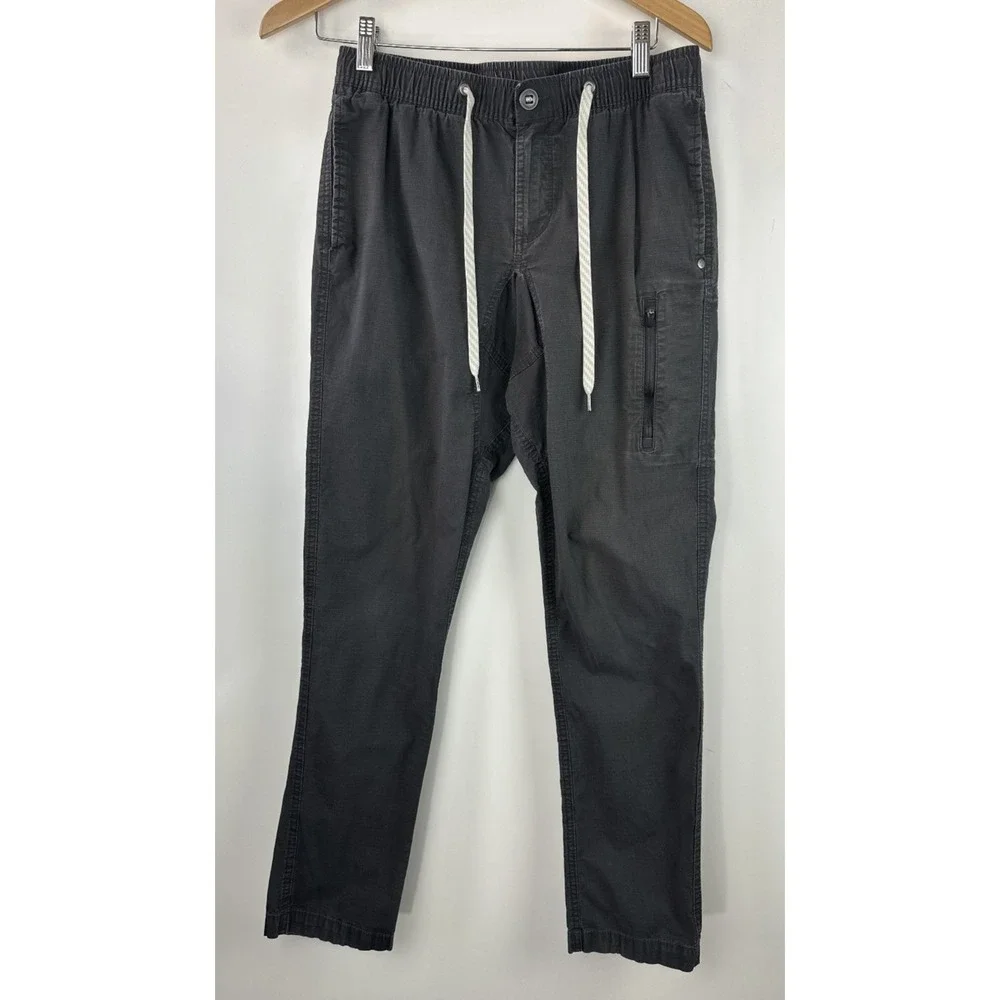 Vuori Ripstop Climber Pants Mens Medium Charcoal Grey Stretch Outdoor Trousers - Picture 2 of 13